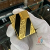 Bật lửa Cartier vuông sọc hoa văn