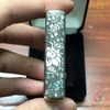 Zippo Bạc Khối Khắc Hoa Mẫu Đơn 4 Mặt
