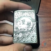 Zippo bạc khối phượng hoàng lửa