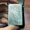 Zippo bạc khối tỳ hưu tiền khắc 5 mặt