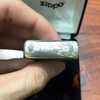 Zippo bạc khối tỳ hưu tiền khắc 5 mặt