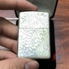 Zippo Bạc Khối Khắc Hoa Văn Cổ Điển 5 Mặt