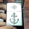 Zippo Bạc Khối Khắc Thuận Buồm Xuôi Gió
