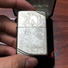 Zippo Bạc Khối Khắc Quan Công 2 Mặt