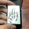 Zippo Bạc Khối Khắc Hổ 2 Mặt