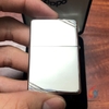 Zippo Bạc Khối Trơn Bóng Chặt Góc Tái Bản 1937