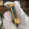 Zippo Mỹ xuất Nhật khắc ăn mòn sư tử mạ vàng cháy