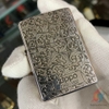 Bật lửa Zippo Mạ Bạc trạm khắc hoa tiết Arabesque