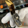Zippo Khảm Trai Xanh Mạ Vàng Hình Bướm