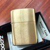 Bật lửa Zippo Armor Vàng Xước Brushed Brass 168