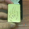 Zippo armor mặt hổ khắc ăn mòn axit 2 mặt vàng