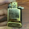 Zippo armor mặt hổ khắc ăn mòn axit 2 mặt vàng