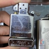 Bộ 2 món Zippo nguyên khối và bình rượu hãng Jim Beam