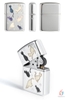 Zippo Armor Khảm trai Hình mèo Chrome
