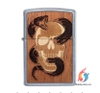 Bật Lửa Zippo WOODCHUCK USA Skull & Snake