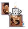 Bật Lửa Zippo WOODCHUCK USA Skull & Snake