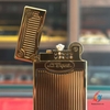 Bật Lửa Dupont Xăng Đá Kẻ Dọc Hoa Văn ( Mạ Vàng )