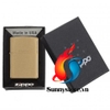 Bật Lửa Zippo Trơn Vàng Xước Chữ SOLID BRASS