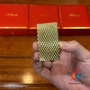 Bật Lửa Dupont Xăng Đá Vân Pha Lê Mạ Vàng