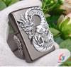 Zippo ốp Emblem hình Rồng Trắng