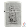 BẬT LỦA ZIPPO THUYỀN BUỒM BẠC GIẢ CỔ - sunnystore.vn.