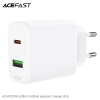 Sạc ACEFAST PD3.0 20W 2 cổng USB-C+USB-A (EU) - A25