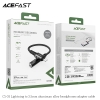 Cáp chuyển âm thanh ACEFAST Lightning to 3.5mm MFI (0.18m) - C1-05