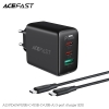Sạc ACEFAST PD3.0 65W 3 cổng USB-C+USB-C+USB-A (EU) - A13