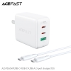 Sạc ACEFAST PD3.0 65W 3 cổng USB-C+USB-C+USB-A (US) - A15