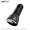 Sạc ô tô ACEFAST 63W 2 cổng USB-A + USB-C có đèn hiển thị - B6