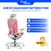 Ghế Công thái học GT Chair Dvary Butterfly Pink - Ergohome phân phối chính hãng BH 12 năm (Tặng kèm móc treo áo 300K)