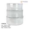 Hộp Acrylic Tròn Trong Suốt - 3 Cái/Set