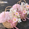 Giỏ cói xách tay đan thắt dáng cao - Style Hàn Quốc thơ mộng - KCK
