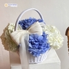 Giỏ cói đan bèo trắng có quai xách - KCK