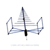 30MHz - 7GHz Broadband Log Periodic Antenna