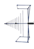                          30MHz- 7GHz Broadband Log Periodic Antenna N-Female