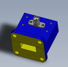                          WR62 Waveguide Coaxial Adapter, 12.4 GHz to 18 GHz  Flange: UDR UG-2664/U, SMA-Female Connector