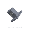 WR90 (8.2GHz to 12.4GHz) SMA-Female Waveguide Coaxial Adapter Flange: UBR (WC-090-UBR-SF)