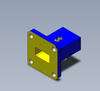                          WR62 12.4 GHz to 18 GHz SMA-Female Waveguide Coaxial Adapter Flange: UBR