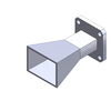                          WR62 12.4 GHz to 18GHz, 10dbi, Waveguide Horn Input Flange: UBR UG-2664/U