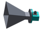                          WR159 (4.9 to 7.05GHz)15dbi Standard Gain Waveguide Horn Antenna, N-Female connector, Flange:UAR