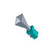 WR-34 22 to 33GHz 15dbi Standard Gain Waveguide Horn Antenna K-Female connector Flange: UBR UG-1530/U