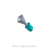 WR-34 22 to 33GHz 15dbi Standard Gain Waveguide Horn Antenna K-Female connector Flange: UBR UG-1530/U