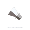 WR1150 640MHz to 960MHz, 10dbi Standard Gain Waveguide Horn Antenna, UDR Flange N-Female