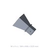 WR1500 490MHz to 750MHz 10dbi Standard Gain Waveguide Horn Antenna, UDR Flange, N-Female Connector