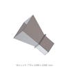 WR2300 320 MHz to 490 MHz 10dbi Standard Gain Waveguide Horn Antenna, UDR Flange, 7/16-Female Connector