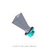WR284(2.6GHz to 3.95GHz) 10dbi Standard Waveguide Gain Horn, N-Female Antenna, Flange: UAR