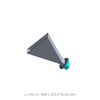 WR284(2.6 to 3.95GHz) 10dbi E-Plane Sector N-Female Standard Gain Waveguide Horn, Flange: UAR