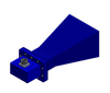                          WR340 2.2GHz to 3.3GHz 10dbi Standard Gain Waveguide Horn Antenna, UDR Flange SMA-Female