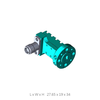 WR-15̣(50.00 to 75 GHz) V-Female Waveguide to Coax Adapter / Flange:UG